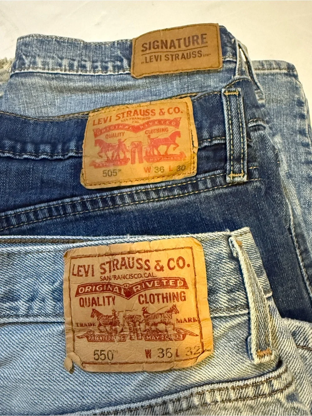 Levi's Men's 3 piece bundle Straight Jeans — 550’s 505’s and signature piece